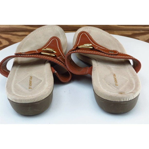 St. John's Bay Sz 8 M Brown Flip Flop Synthetic Women Sandals Zike - Picture 5 of 8